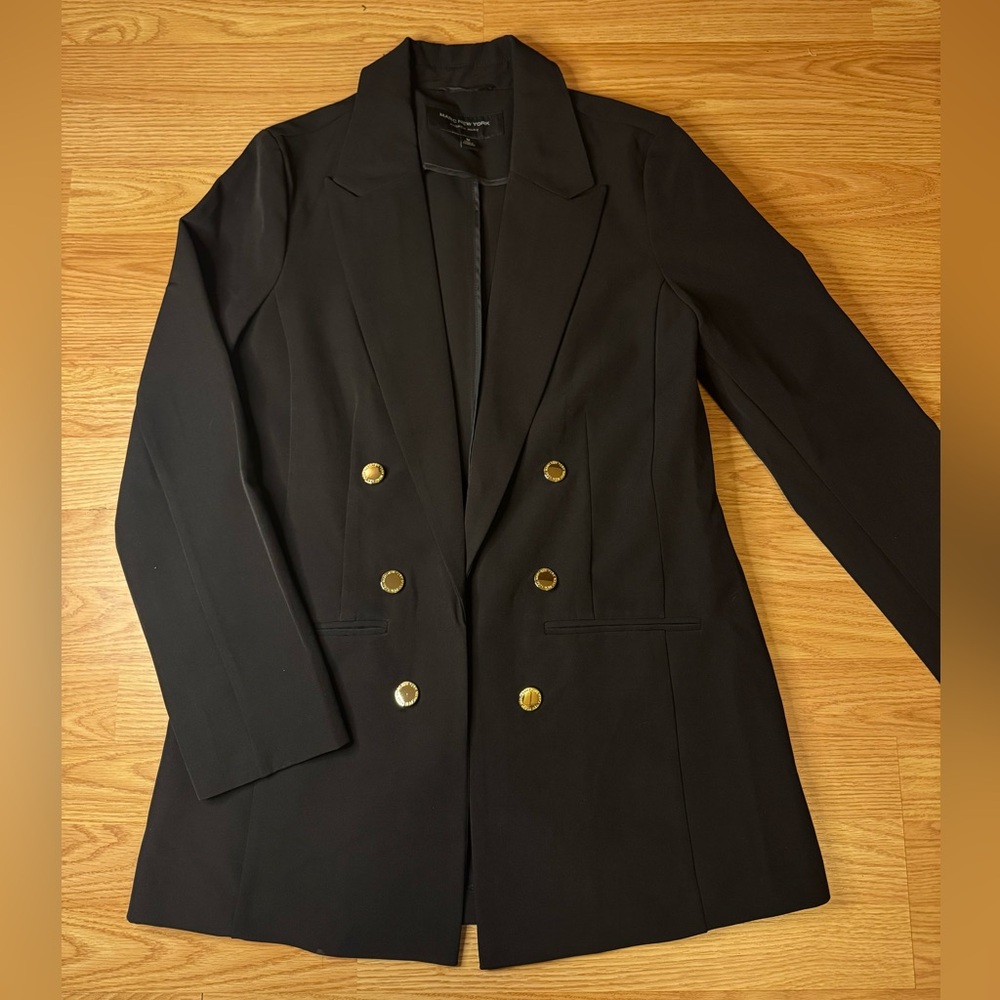 -Marc New York Black Blazer with Gold Accents Size Medium